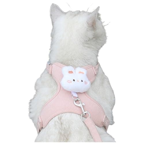Lorilida No Pull Dog Harness and Leash Set Puppy Soft Vest Harness Chest Adjustable Lightweight for Small Dogs Pink&1.8m Leash Small