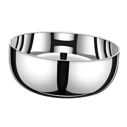YWJLQH Stainless Steel Basin Large Mixing Bowl Multipurpose Wash Basin Egg Whisking Bowl for Home Kitchen Cakes Baking, Diameter 28cm