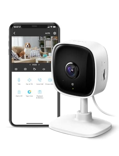 TP-Link Tapo 1080P Indoor Security Camera for Baby Monitor, Dog Camera w/Motion Detection, 2-Way Audio Siren, Night Vision, Cloud & SD Card Storage, Works w/Alexa & Google Home (Tapo C100)