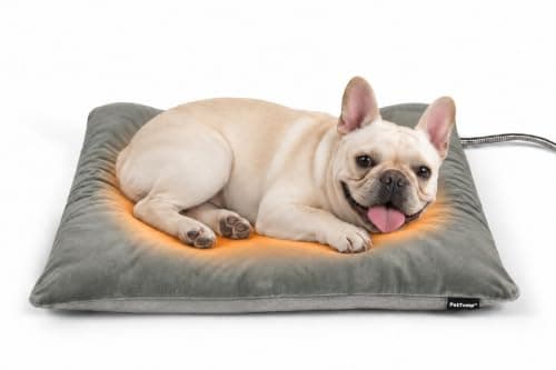 Outdoor Inflatable Heated Dog & Cat Bed, Waterproof Self-Inflating Pet Heating Pad with Automatic Temperature Control, Chew-Resistant Cord, Washable Cover, Dog Heater for Travel & Outdoor Use (Medium)