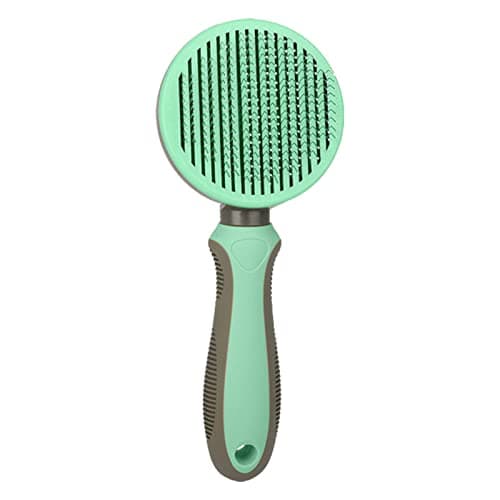 Cat Brushes for Indoor Cats, Skin Friendly Easy to Remove Self Cleaning Pet Brush with Release Button,Ergonomic Handle Lightweight Silicone Long Hair Cat Brush for Grooming Shedding Massage