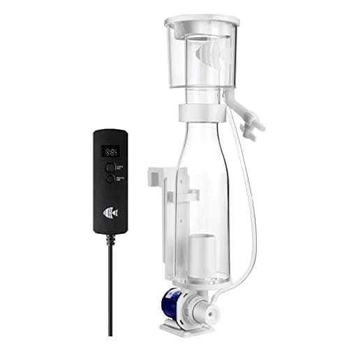 IOAOI Protein Skimmers for Saltwater Aquariums, Hang On Protein Skimmer for Fish Tanks up to 80 Gallons, DC Pinwheel Pump with Controller, Not for Rimmed Tank