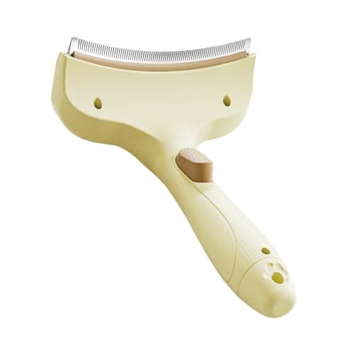 Shulemin Pet Grooming Brush for Shedding, Self-Cleaning Tool for Cats