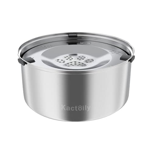 Kactoily 3L/101oz Dog Water Bowl Stainless Steel Slow Water Bowl for Dog