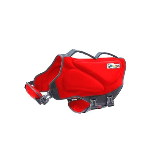 Outward Hound Dawson Swim Dog Life Jacket, Life Vest, Red, Large