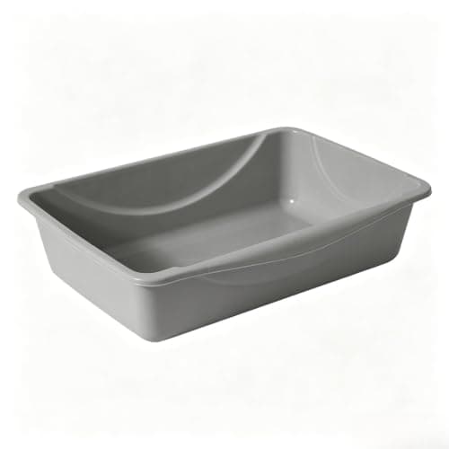 Open Top Small Cat Litter Box 35.6cm Handle for Indoor Kitten Family