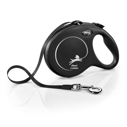 FLEXI® Classic Tape Retractable Dog Leash, Large, 26 ft - Black