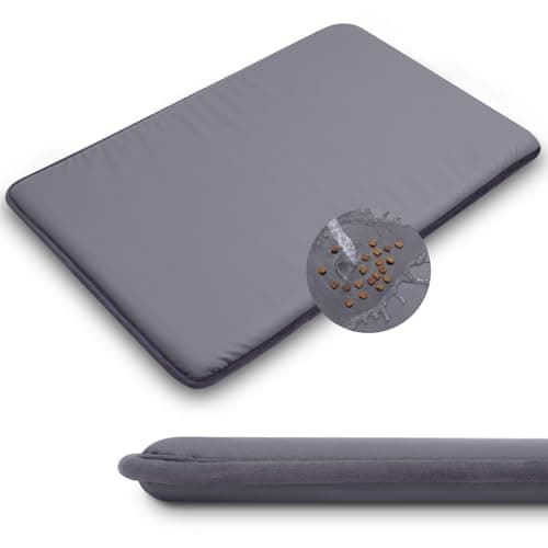 Outdoor Dog Crate Pad Bed, Reversible Waterproof Wipeable Kennel Mat, 35x22 | Wipeable Kennel Mat Pet Sleeping for Medium Large Dogs, Waterproof, Outdoor, Anti-Slip, Suit for Travel, Trunk, Dark Grey