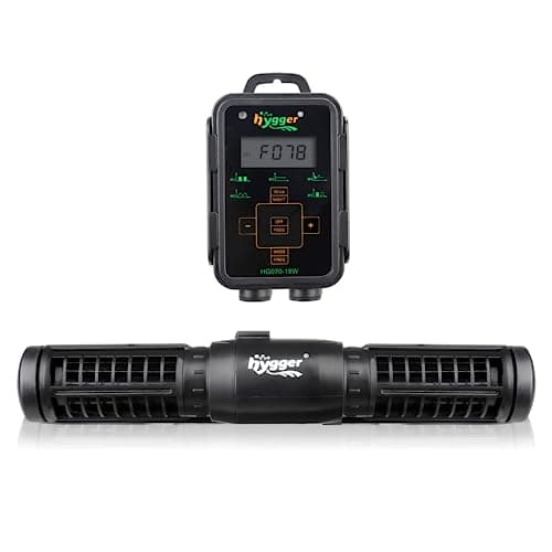 hygger Aquarium Wave Maker, 18W Adjustable Cross Flow Pump with LED Display Controller, Magnetic DC 24V Aquarium Powerhead for Freshwater and Marine Reef Aquariums Up to 135 Gallon
