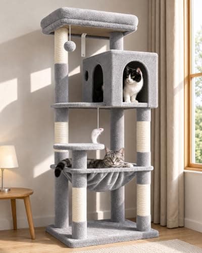 Globlazer Cat Tree Tower with Scratching Post for Indoor Cats, F53