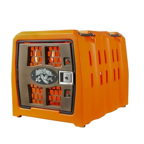 Lucky Dog Kennel, Durable Crash Tested Portable Dog Crates, Medium, Uplander (Orange)