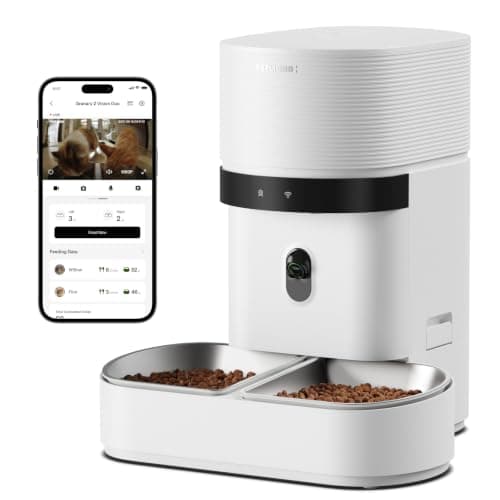 PETLIBRO Automatic Cat Feeder for 2 Cats, AI Recognition Camera Intake Log | Precise Portion Control with Scales | Smart Refill | Dual Bowl | App-Controlled WiFi Dispenser | 1080P Camera| 5L Granary 2