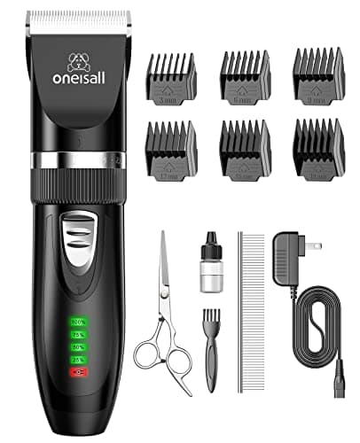 oneisall Quiet Cat Clippers for Matted & Long Hair 2-Speed Cat Grooming Kit
