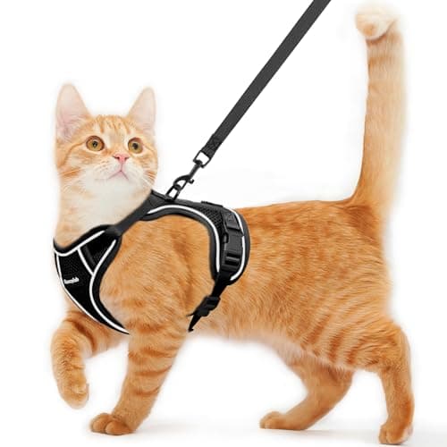 Cat Harness and Leash for Walking Escape Proof Soft Adjustable Cat Leash