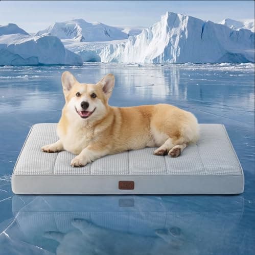 Bedsure Cooling Dog Bed for Crate, Large Breathable Pet Summer Bed, 35 Inch