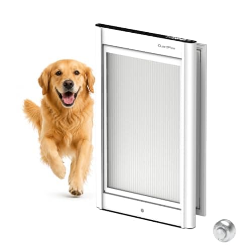 iGuardPaw Automatic Dog Door for Door, Smart Dog Door with Collar Sensor, L