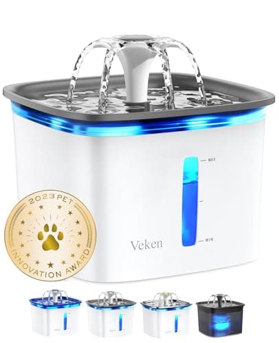 Veken Innovation Award Winner 95oz/2.8L Cat Water Fountain