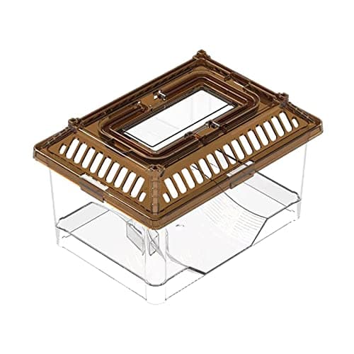 Baoblaze Small Turtle Tank with Lid, 6.69 x 4.92 x 4.13 in Reptile Habitat for Small Turtles, Terrapins, and Hermit Crabs
