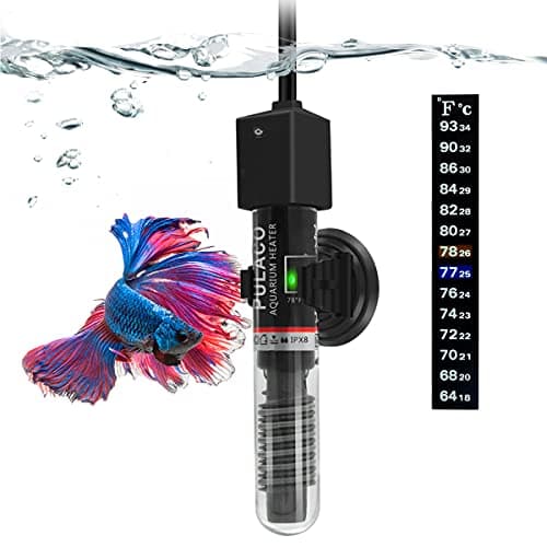PULACO 25Watt Mini Aquarium Heater, Submersible Betta Heater