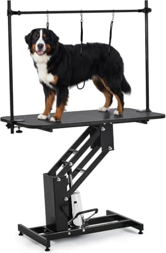 Garvee 43.3" Hydraulic Dog Grooming Table with Max 350 LBS Loading Capacity