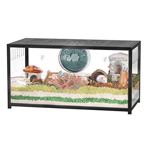 BUCATSTATE Hamster Cage 2.0, Large Hamster Enclosure (39in, Black)
