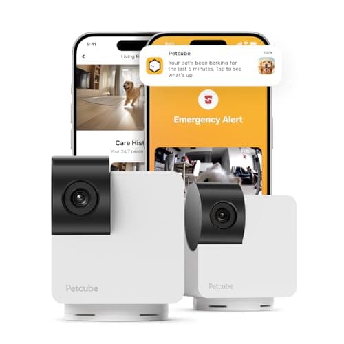 Petcube Cam 360 (2-Pack) – Wi-Fi Pan-Tilt Pet Security Camera with App