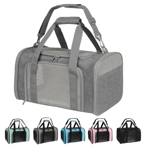 Yipincover Carriers Soft-Sided Large Pet Carrier for Cats Dogs Small Animals Up to 35Lbs,Top Load Carrier,Ventilated Design,Portable Cat Carrier Airline Approved(X-Large, Grey)