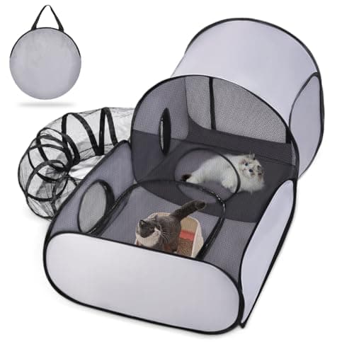 TailTastic Cat Playpen,3-in-1 Surround Tunnel for Indoor & Outdoor Use