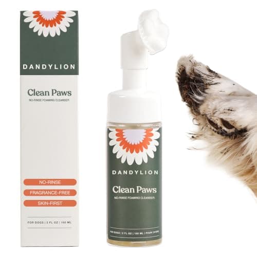 Dandylion, Dog Paw Cleaner, Clean Paws, No Rinse Foam Cleaner with Brush