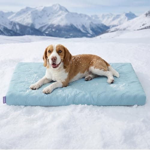 LE SURE ApexCloud™ Cooling Dog Bed for Large Dogs with Washable Cover,35IN