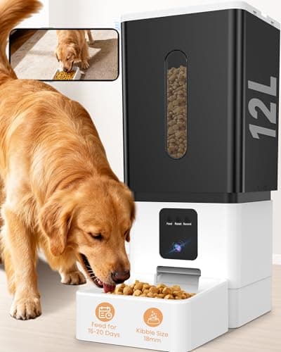 Automatic Dog Feeder, 12L Dog Food Dispenser Automatic for Large Breed
