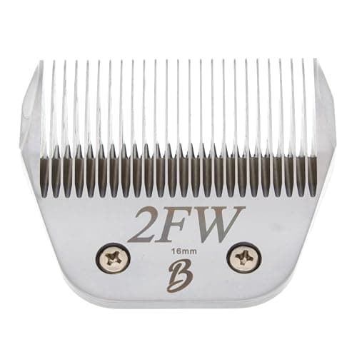 Bucchelli Detachable A Series 2 Wide Blade Dog Grooming 5/8" or 16mm Cut Length Japanese Carbonized Steel Dog Grooming Blades (Compatible A5 Series Clippers for Dogs Horses(B2FW)