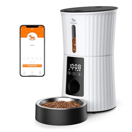 Petory WiFi Automatic Cat Feeder - 4L Dry Food Dispenser for Cats and Dogs