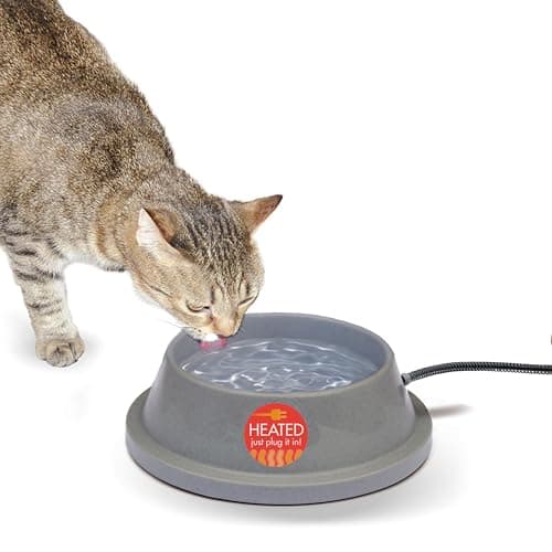 K&H Heated Water Bowl, Thermal-Bowl for Cats & Dogs, Safety Listed 12W