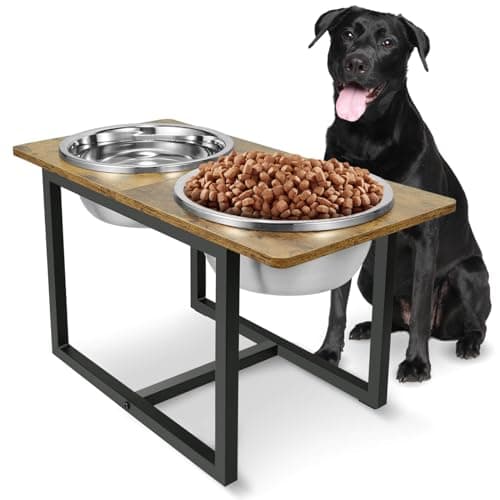 Spacnom Elevated Dog Bowls, Raised Dog Bowls Stand for Large Dogs