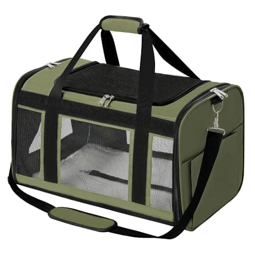 Extra-Large Cat Carrier, Soft-Sided Collapsible Pet Carrier up to 22 lbs | Dog Carrier with Breathable Mesh, Spacious Interior for Big/Medium Cats and Small Dogs, Car Travel Vet Visit