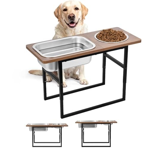 Elevated Dog Bowls for Large and X-Large Breed, 2 Stainless Steel Bowls
