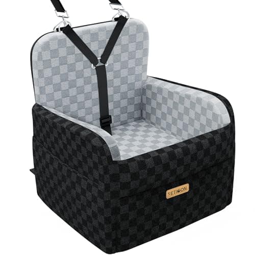 PETICON Waterproof Dog Car Seat for Small Medium Dogs, 6in Memory Foam