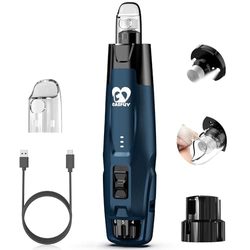 Casfuy New 6-Speed Dog Nail Grinder - Whisper Quiet Safe Pet Nail Trimmers