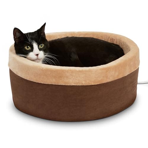 K&H Heated Cat Bed, Thermo-Kitty Bed Indoor, Safety Listed, Small 16in, 4W