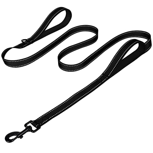Joytale Dog Leash for Large Dogs that Pull, Double Handle, 6FT, Black
