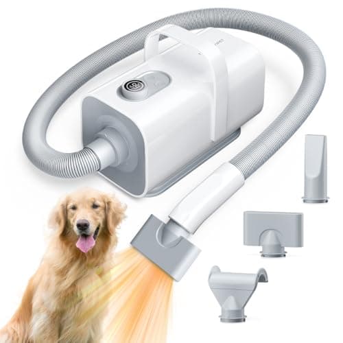 HomeRunPet Dog Dryer for Grooming, 43dB Ultra Quiet Pet Blow Dryer