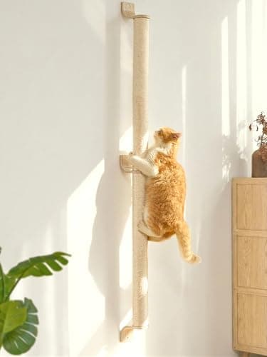 FUKUMARU Cat Wall Scratcher, 60" Tall Kitten Scratching Post