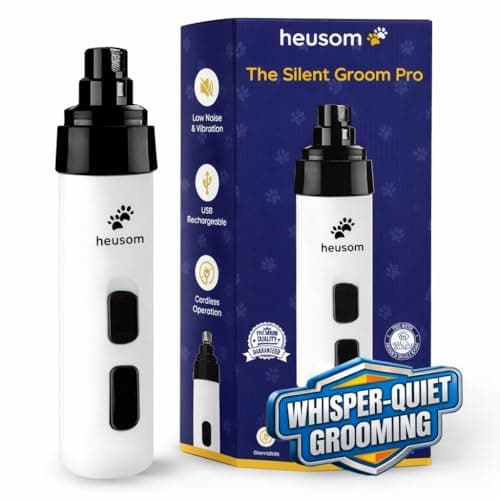 Heusom Silent Groom Pro Pet Nail Grinder | Whisper Quiet Dog Nail Grinder