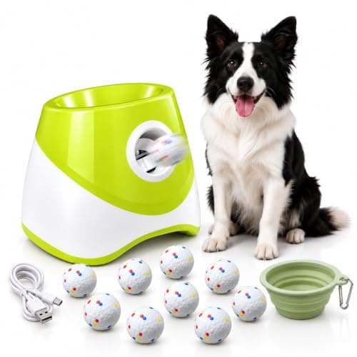 Dorlotbesto Automatic Ball Launcher for Medium Dogs, 2.28-Inch ETPU Balls