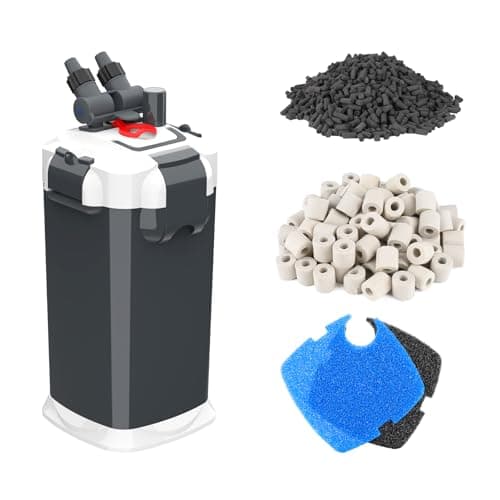 fishkeeper 390GPH Canister Filter, 3-Stage Filtration Aquarium Filter