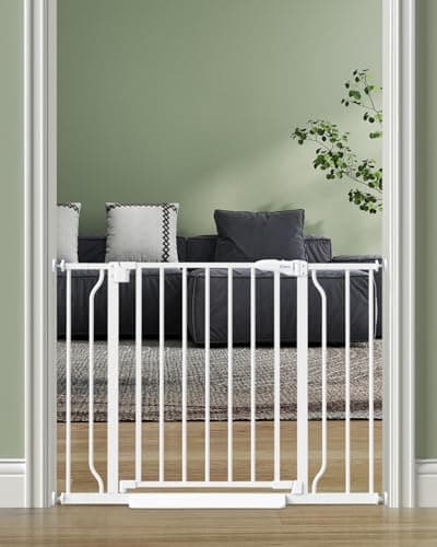 Cideny Baby Gate No Drilling, 29"-40" Dog Gate Indoor for Stairs & Doorways