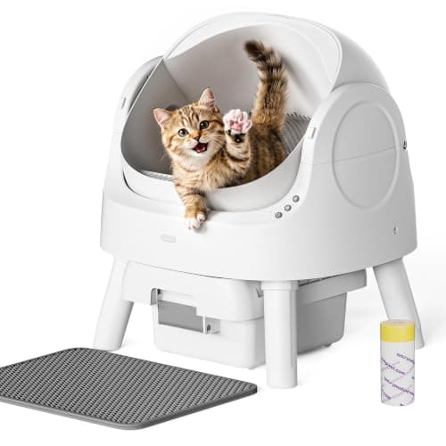 Self Cleaning Litter Box, Self Cleaning Cat Litter Box, Open-Top Design | No app or Wi-Fi needed—plug in this self cleaning cat litter box, press the power button, and spend less time scooping