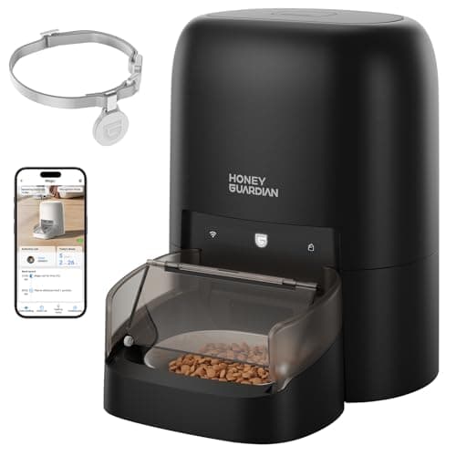 HoneyGuaridan RFID Automatic Cat Feeder,Collar Tag for Personalized Meal