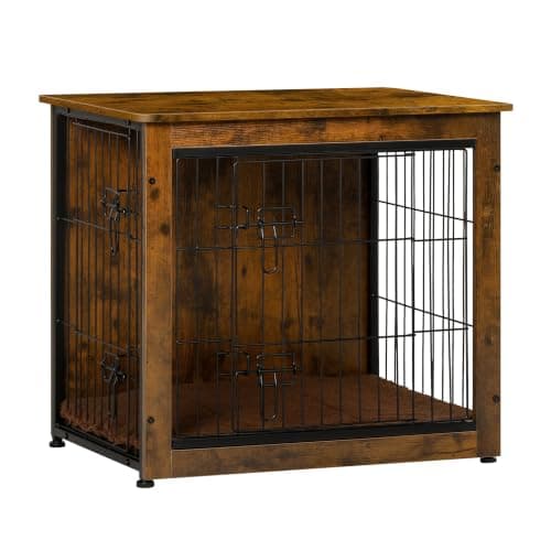 DWANTON 27" Dog Crate Furniture, Dog Kennel Indoor, with Waterproof Cushion